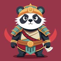 A panda warrior vector