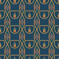 A blue and yellow pattern with a lot of arrows and numbers vector