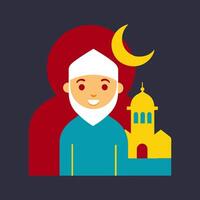 eid Alabama adha Mubarak saludo tarjeta vector