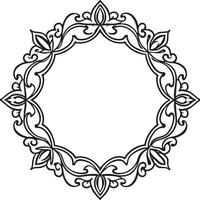 decorativo marco con ornamento ilustración negro y blanco vector