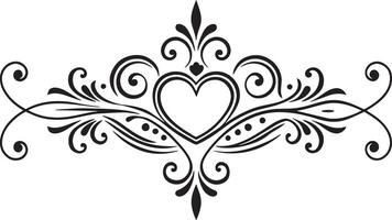 decorative abstract floral corner and divider design illustration vector