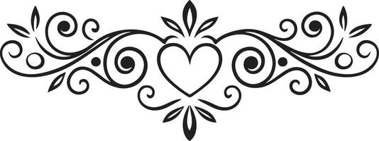 decorative abstract floral corner and divider design illustration vector