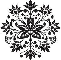 sin costura floral modelo diseño ilustración negro y blanco vector