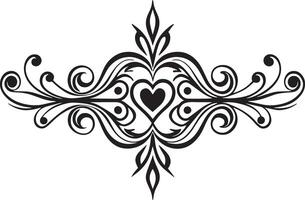 decorative abstract floral corner and divider design illustration vector