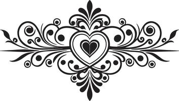 decorative abstract floral corner and divider design illustration vector