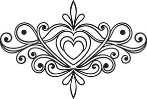 decorative abstract floral corner and divider design illustration vector