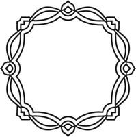 decorative frame with ornament illustration black and white vector