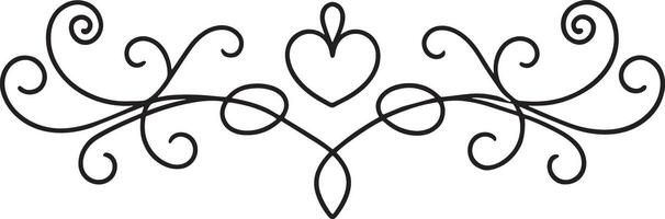 decorative abstract floral ornament illustration black and white vector
