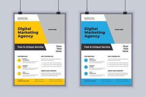 Digital Marketing Agency Corporate Flyer Design Template vector