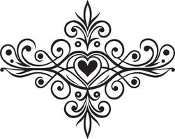 decorative abstract floral corner and divider design illustration vector