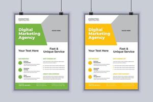 Digital Marketing Agency Corporate Flyer Design Template vector