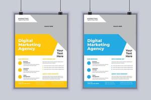 Digital Marketing Agency Corporate Flyer Design Template vector