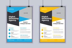 Digital Marketing Agency Corporate Flyer Design Template vector