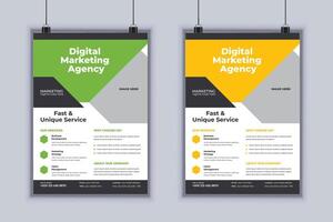 Digital Marketing Agency Corporate Flyer Design Template vector