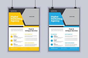 Digital Marketing Agency Corporate Flyer Design Template vector