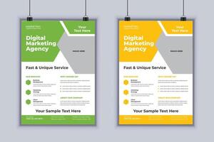 Digital Marketing Agency Corporate Flyer Design Template vector