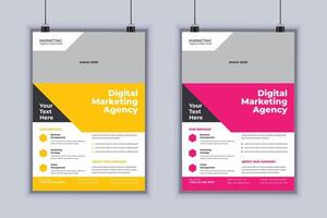 Digital Marketing Agency Corporate Flyer Design Template vector