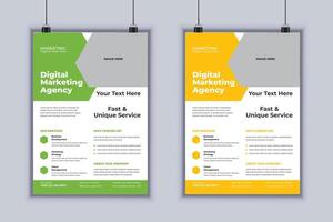 Digital Marketing Agency Corporate Flyer Design Template vector