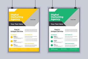 Digital Marketing Agency Corporate Flyer Design Template vector