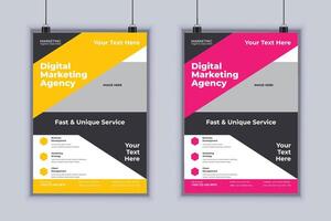 Digital Marketing Agency Corporate Flyer Design Template vector