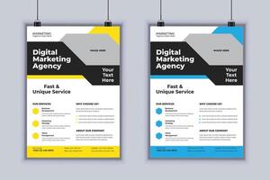 Digital Marketing Agency Corporate Flyer Design Template vector