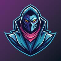 Angry Masked Gamer Esports Logo vector