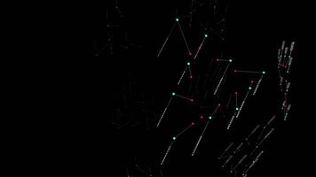 Cuttingedge data network visualization with interconnected nodes in a futuristic setting video