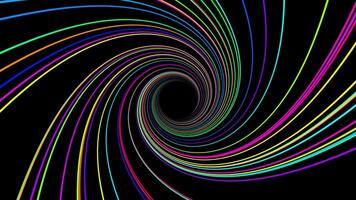 Computergenerated rainbow swirl adds vibrant color to projects video