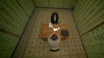 Man and woman in room with wood flooring and brickwork video