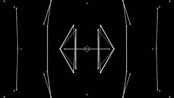 geométrico abstrato animação quadros dentro Preto e branco, com uma moderno futurista sentir video