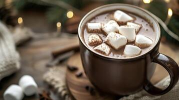 Imagine wrapping your hands around a mug full of creamy hot chocolate with a lightly torched marshmallow perched on the rim. Can you smell the chocolatey goodness ye photo
