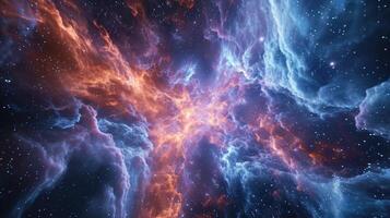 An interactive hologram of a nebula allowing astronomers to manipulate and study its unique formations and structures photo