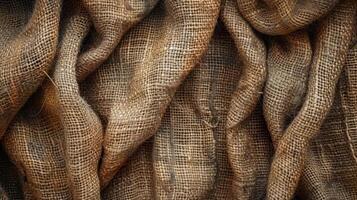 Texture of co burlap fabric representing the raw and unrefined emotions within us photo