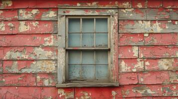 Texture of chipped and faded paint on an old rundown building displaying a history of neglect and time photo