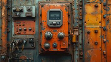 Texture of the rubbery grip of the emergency brake a last resort for the trains conductor in an emergency photo