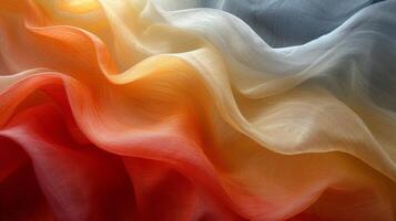 A closeup of the flags flowing lines and subtle variations in color and texture photo