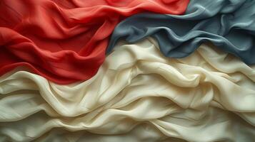 Detailed view of the flags flapping edges showcasing its unique texture photo
