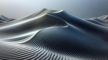 The undulating texture of a desert dune reminiscent of ocean waves photo