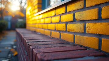 Texture of modern brick featuring smoother surface and uniform coloring reflecting advancements in brickmaking technology photo