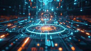 A virtual demonstration showcases the powerful encryption technology used to secure sensitive financial information and th hacking attempts photo