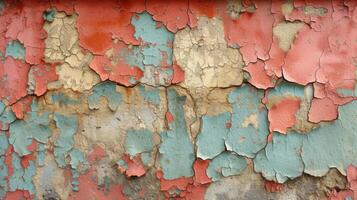 Texture of paint aging over time with faint lines and wrinkles appearing as the surface weathers and decays photo