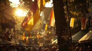 Bavarian flags and other German symbols can be spotted throughout the festival adding to the sense of cultural pride and unity photo