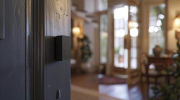 An advanced door sensor that can detect if a door has been od or left open for an extended period of time notifying the seniors caregiver or loved one photo