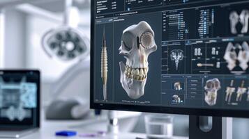A magnified image of the softwares interface showcasing the various tools and features available for creating customized and patientspecific orthopedic implants photo