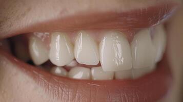 A patients smile with AR overlays demonstrating the potential results of veneers or teeth whitening allowing them to visualize the outcome before making a decision photo