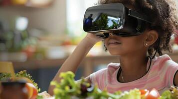 A virtual reality program focused on pediatric nutrition and meal planning where healthcare professionals can practice creating balanced and nutritious meal plans for virtua photo