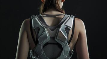 The fabrics unique design with integrated sensors that can constantly monitor respiratory rates even during physical activity photo
