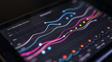 A closeup of the symptom history graph within the app allowing patients to visualize and monitor their progress and changes over time photo