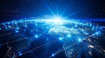 Concept of interconnectedness and the importance of global communication photo