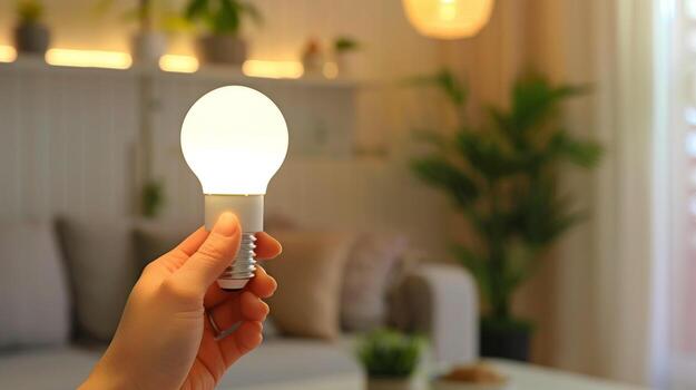 The convenience of a smart light bulb with a timer feature that allows it to automatically turn on and off at set times photo